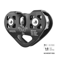 30kN Zipline Pulley 6700LBS Zip Line Tandem Dual Trolley Kit 01 30kN – Black