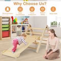7-in-1 Indoor Climbing Toys for Toddlers w/ Reversible Ramp Sea Lion Rocker