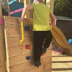 17” Yellow Monkey Bars Indoor, Outdoor Playground Handles, 6 Pieces