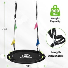 48 inch Tree Swing, Larger Saucer Flying Swing for Whole Family, 48 Inch