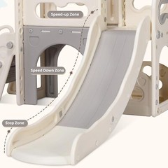 Kids Slide Climber Playset 8-in-1 Freestanding Slide Toddler Toys Indoor Outdoor