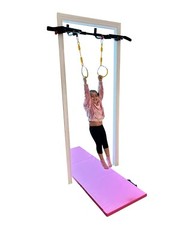 6 Pc Doorway Gym Kids Set Swing Chair, Trapeze, Ladder, Net, Pullup, Playground.
