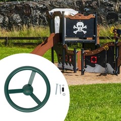Pirate Ship Steering Wheel Easy Installation with Mounting Hardware Props