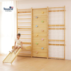 Walnut Modular 9-In-1 Swedish Ladder Wall Gym & Climber – Montessori Indoor Play