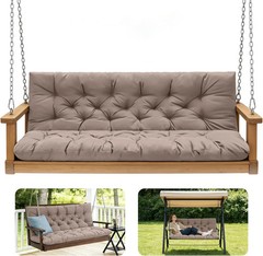 Outdoor Swing Cushions,Waterproof Swing Cushions 3 Seater Replacement with Backr