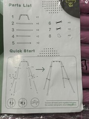 G Taleco Gear Foldable Swing Stand For Kids, Toddler Swing Set BLACK
