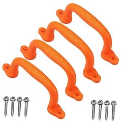 Set of 4 Safety Playground Handles,Swing Set Kids Safety Hand Orange-4pcs