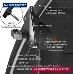 Garden Swing Plastic Fittings for Mainstays Oversized Double Zero Gravity Swing,