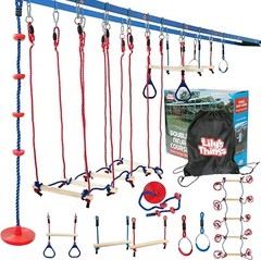Double Slackline Obstacle Course – 110 Ft Line – Ninja Warrior Course with