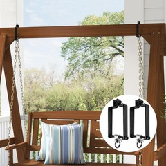 Heavy Duty Swing Hangers with 180° Snap Hooks Metal Swingset Accessories Swin…