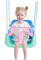 Toddler Swing, 3-in-1 Baby Swing Seat, Anti-Flip Snug & Secure Macaron Green