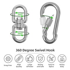 Tree Swing Hanging Straps Kit 10FT, Heavy Duty Safer Lock 10FT – 2P Black