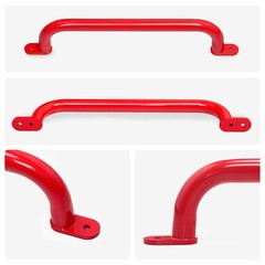 17 Inch Red Playground Handles Indoor Kids Monkey Bars Ladders 2Pcs