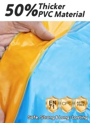 30FT Slip and Water Slide, Extra Long Slip n 30ft-Double Lane Blue and Orange