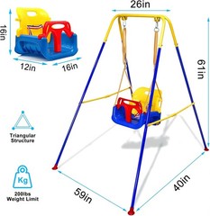 Toddler Swing 3 in 1 Swing Set Backyard Baby Outdoor