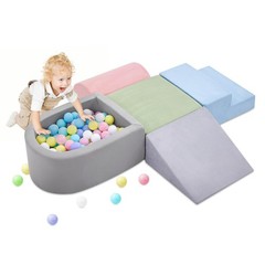 Climbing Toys for Toddlers , Foam Climbing Blocks with Ball Pit for Baby, 5-P…