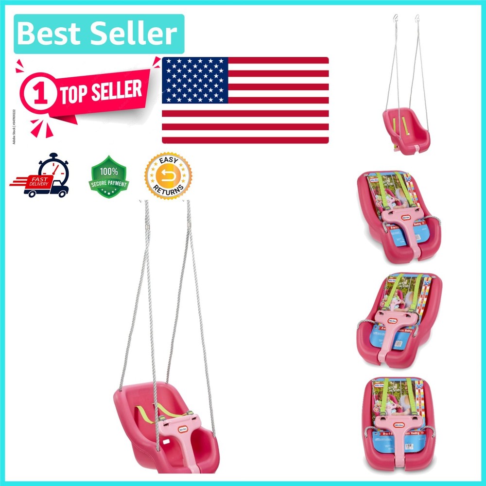 Convertible Snug ‘n Secure Swing in Magenta – Safe for Infants & Toddlers 50 lbs