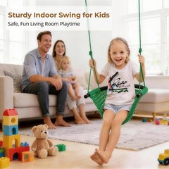JKsmart Swing Seat for Kids Heavy Duty Rope Play Secure Children Swing Set,Pe…