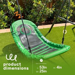 gobaplay Boat Swing, 53″ x 25″ Platform Saucer, (Swingset Frame Not Included)