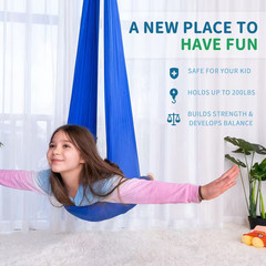 Large Sensory Swing for Kids with 360 Degree Swivel Hanger Indoor Therapy Hammoc