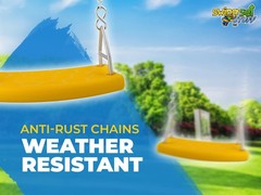 SWING SET STUFF INC. FLAT SEAT WITH 5.5 FT. UNCOATED CHAIN YELLOW toy kids 0309