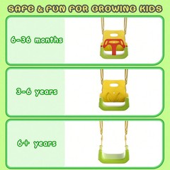 New 3in1 Kids Swing Set Backyard Indoor Toddler Swing With Basketball Hoop