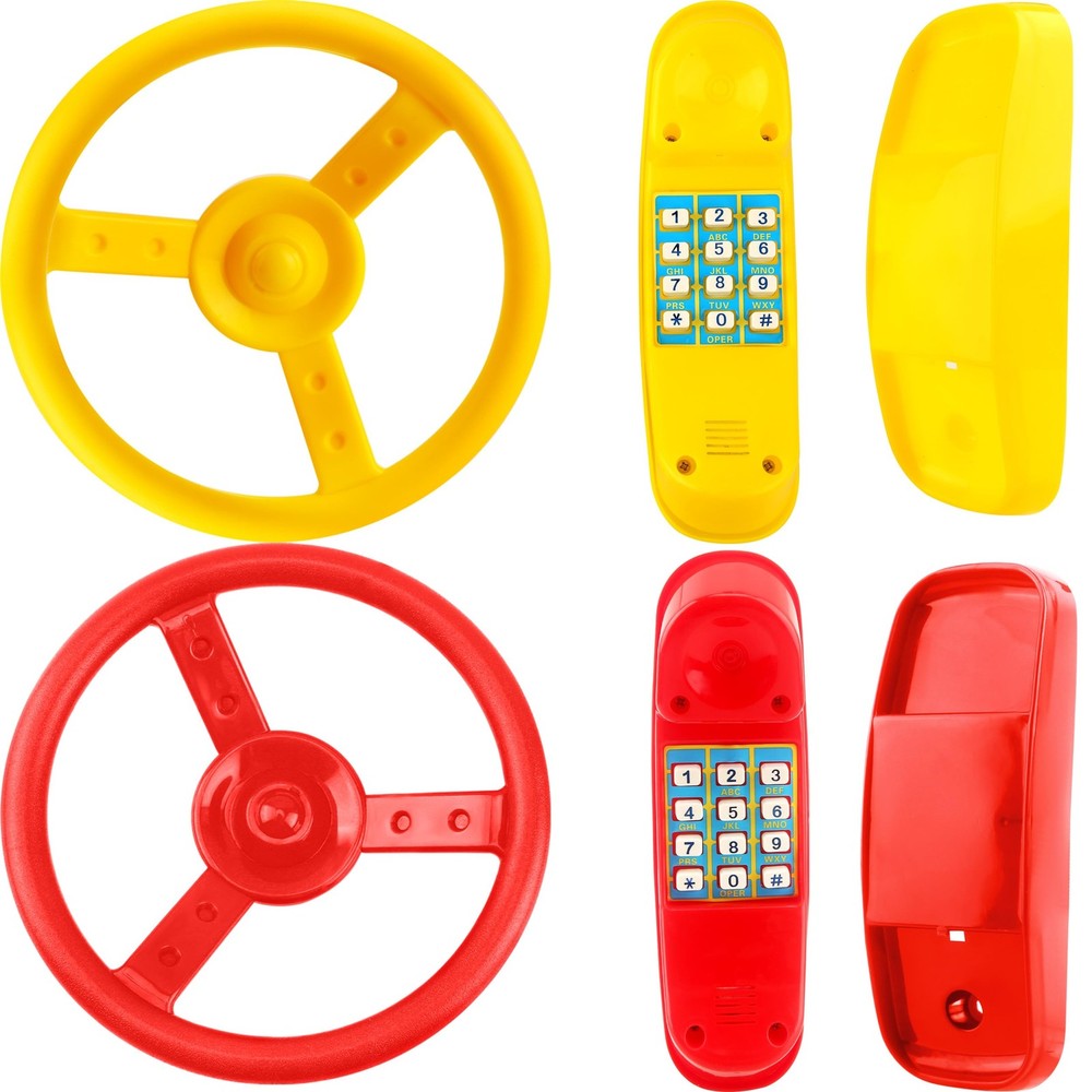 4 Pack Playground Accessories for Kids Outdoor Playground Steering Wheel Pria…