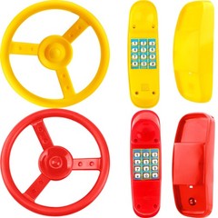 4 Pack Playground Accessories for Kids Outdoor Playground Steering Wheel Pria…