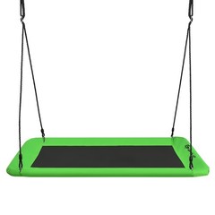 Goplus 700lbs Giant 60″ Platform Tree Swing Outdoor w/ 2 Hanging Strap Green