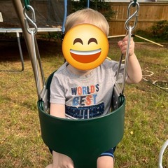 Toddler Swing, 59″ Coated Heavy-Duty Iron Chains Baby Swing Outdoor, High Bac…