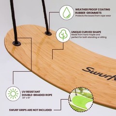 Swurfer Stand Up TreeSkate Outdoor Swing – Tree Swing for Kids with Adjustabl…