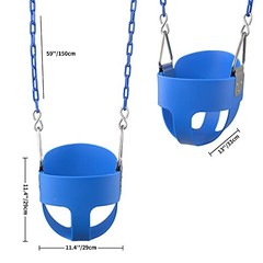 Toddler Swing, Full Bucket Baby Swing Seat & Iron Chains () | Fits Blue