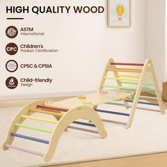 Belleur Pikler Triangle Set, 7-in-1 Foldable Climbing Toys for Toddlers 1-6 Y…