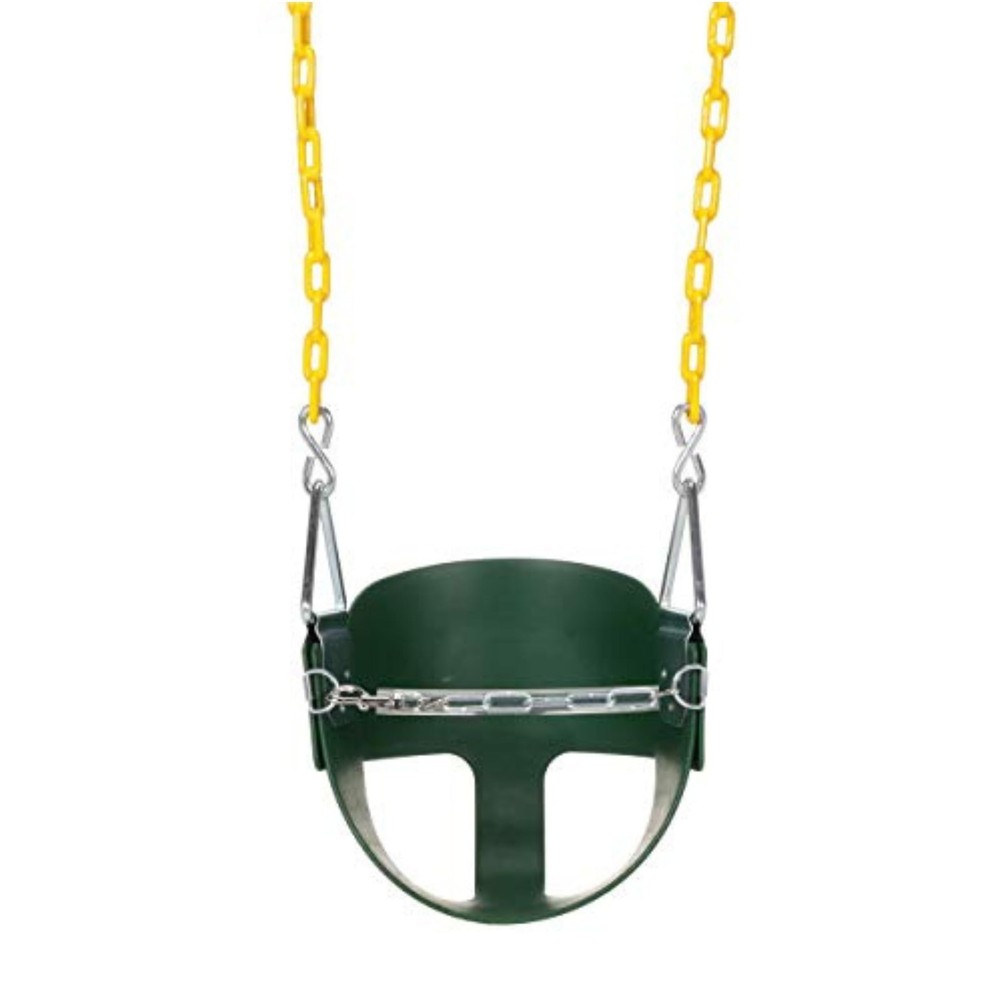 Eastern Jungle Gym Heavy-Duty High Back Half Bucket With safety trap, Green