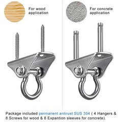 BeneLabel 4Pack Stainless Steel Swing 360° Rotation, 180° Swing(4 Pack)