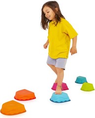 B. toys – Steppers for Kids – 6 Stepping Stones Balance Toy for Indoor & Outdoor