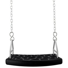 SWING SET STUFF INC. FLAT SEAT WITH 5.5 FT. UNCOATED CHAIN (BLACK) wooden 0309