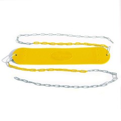 WS 4699 27″ Swing Seat with 58″ Coated Chains for Backyard Swing Sets, Yellow
