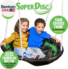 Superdisc Swing Set with Superdisc Swing. 5 User Capacity, Easy Assembly, Metal