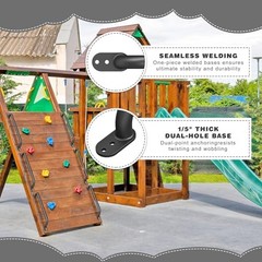 30 Inch Metal Safety Handles, Playground Ladder Handle, D: Black-30 Inch-2pcs