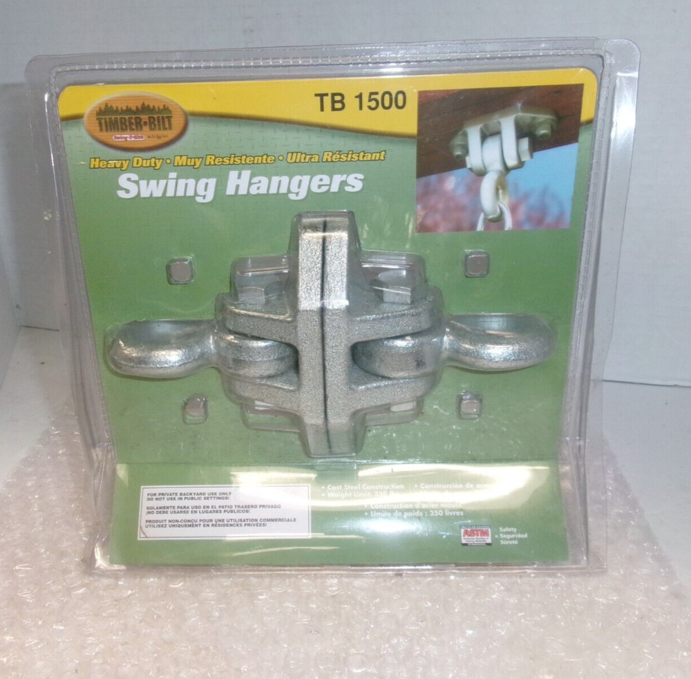 SwingNSlide Playset TB1500 Heavy Duty Swing Hangers 2 Pack 350lb Galvanized BNIB