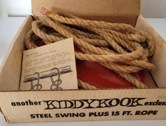 Vintage KiddyKook Steel Swing Plus 15 FT Rope