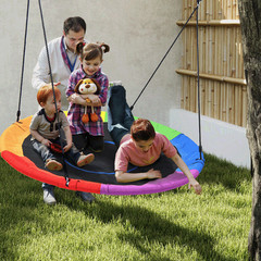 60″ Tree Swing Saucer Swing Set 900D Oxford Hammock Round with 2 Hanging Straps