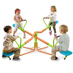 Toddler Island 360-Degree 4 Seater Swivel Seesaw, Ages 3 to 9
