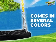 SWING SET STUFF INC. FLAT SEAT WITH 5.5 FT. COATED CHAIN (BLACK/ YELLOW) 0310