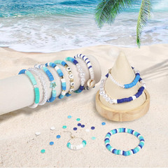 6000+Pieces Polymer Clay Beads, 6 Colors Clay Beads for Bracelets Making Heishi