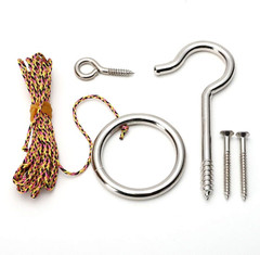 Hook and Ring Swing DIY Kit Heavy-Duty Hardware and String Ring Toss Game Indoor