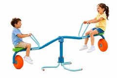 Spiro Spin Teeter Totter – Bounces and Spins 360 Degrees, Blue/Green