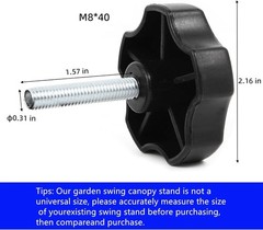 Porch Patio Outdoor Garden Swing Canopy Replacement Plastic Fittings to Attach F
