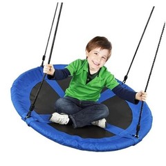 Saucer Tree Swing Inch 600lb Weight Capacity with 2pcs Hanging Straps, 40 Blue